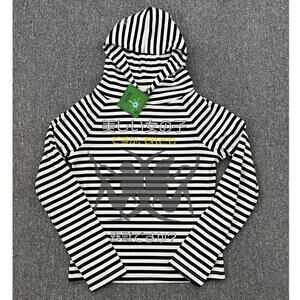 Japanese Brand Gothic Striped Longsleeve Hoodie size L